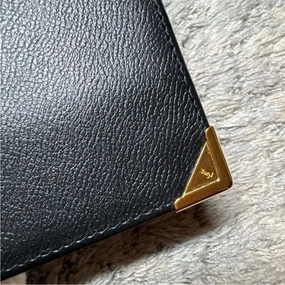 Yves Saint Laurent Black Wallet with Gold Accents - Picture 2 of 12